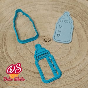 Cortador galleta Bebe con texturizador Biberon
