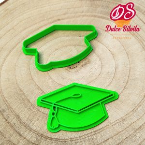 Cortador galleta Graduación birrete con texturizador