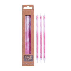 Velas altas Rosa (6) - PME