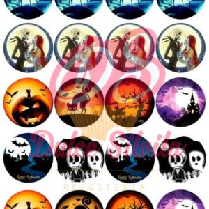 Papel de azúcar Halloween galletas 03 (20 u)