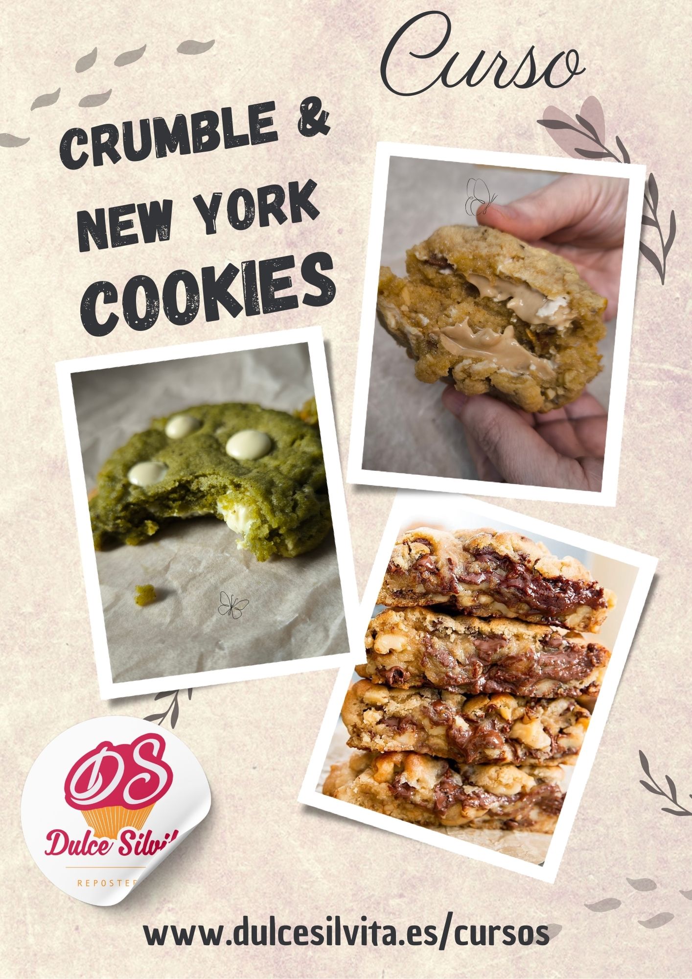 Cartel Curso Cookies Crumble NY