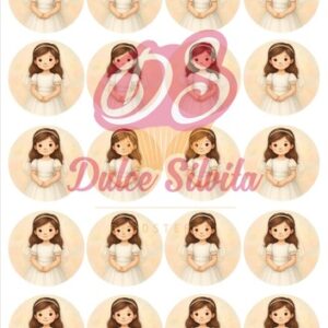 Papel de arroz Comunión Niña 01 (20 u)