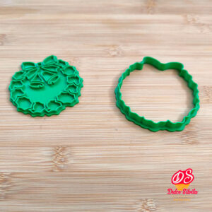 Cortador galleta Navidad Corona con Texturizador