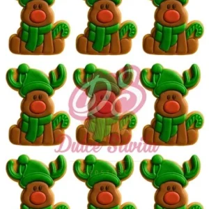 Papel de azúcar Navidad Reno